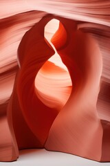 a red canyon with light coming through - obrazy, fototapety, plakaty