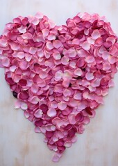 a heart shaped flower petals