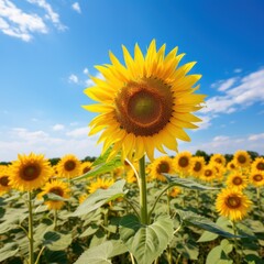 Fototapeta premium a sunflowers in a field