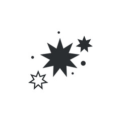 Shining stars on white background 