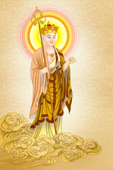 Bodhisattva King Ksitigarbha of the Great Vow (Earth Store Bodhisattva)