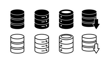 Database icon vector. server icon. storage