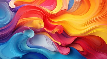Obraz premium a colorful swirls of paint