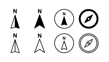 Compass icon vector. navigation icon