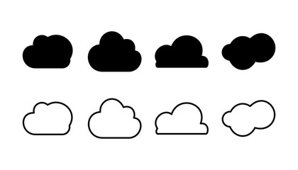 Cloud icon vector. cloud data. cloud services