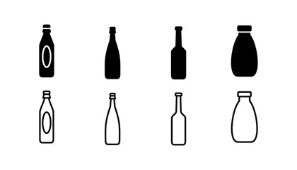bottle icon vector. bottle icon in trendy flat design