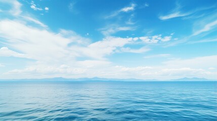Obraz premium Blue Sky and Blue Sea Design Background