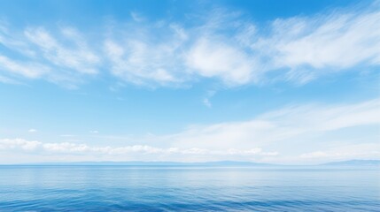 Obraz premium Blue Sky and Blue Sea Design Background