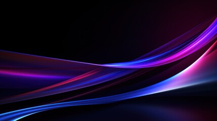 Design Template of Colorful Waves in Black Background