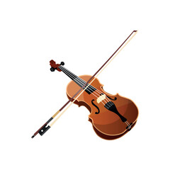 Fototapeta na wymiar Musical instrument violin on white background