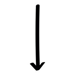 Black arrow on white background