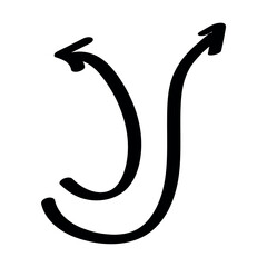 Black arrows on white background