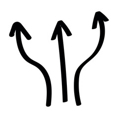 Black arrows on white background