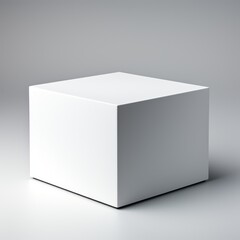 Naklejka premium A blank plain white box with a plain background. 