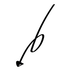 Black arrow on white background