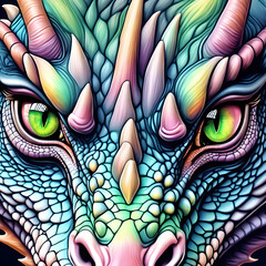 Quest for the Land of Magic: Fantastic Dragon Colored Pencil Art.(Generative AI)