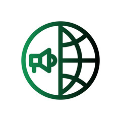 global marketing gradient icon