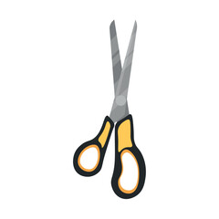 Construction scissors on white background