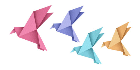 Origami bird paper concept - obrazy, fototapety, plakaty