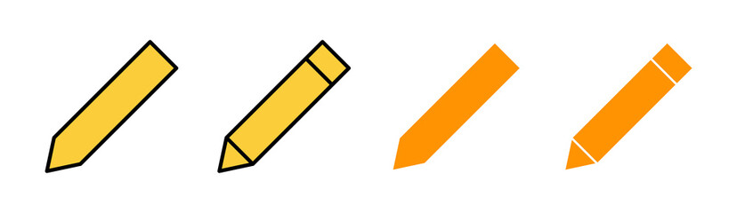 Pencil icon set for web and mobile app. pen sign and symbol. edit icon vector