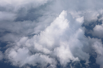 Cloudscape developing in gorgeous form. The vast blue sky and clouds sky background