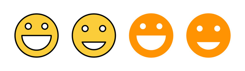 Fototapeta premium smile icon set for web and mobile app. smile emoticon icon. feedback sign and symbol