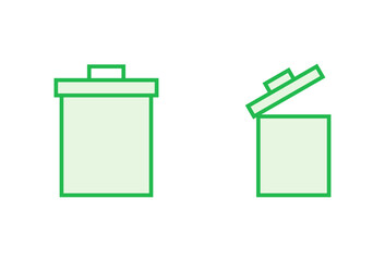 Trash icon set. trash can icon. delete icon vector. garbage