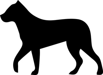 black silhouette of a dog