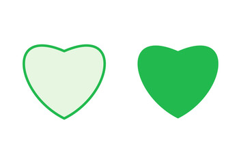 Love icon set. Heart icon vector. Like icon vector.