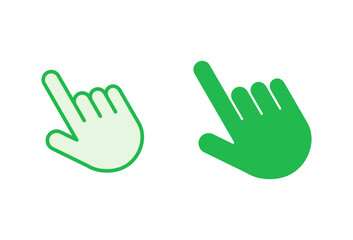 Hand click icon set. pointer icon vector. hand cursor icon vector