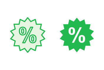 Discount icon set. Discount tag icon.