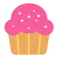 cup cake icon color style vector