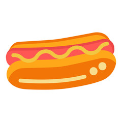 hot dog icon flat style