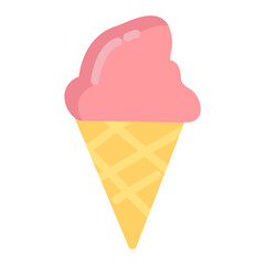 ice cream icon flat style vector