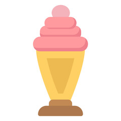 sundae icon flat style