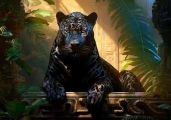 Poster Im Rahmen Portrait of a panther © Carlos