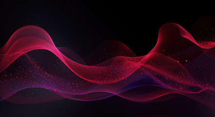 Technology digital Waves background banner background concept, motion waving particle texture