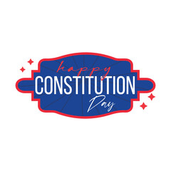 Text HAPPY CONSTITUTION DAY on white background