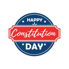 Text HAPPY CONSTITUTION DAY on white background