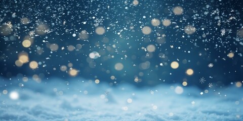 christmas snowy winter snowflakes falling background cinematic