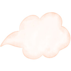 Watercolor cloud, bubble speech, text, cloud