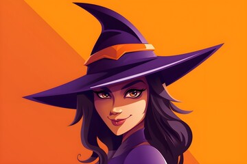 Cartoon witch hat