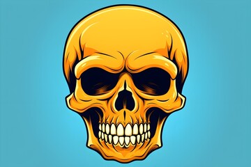 Halloween cartoon skull