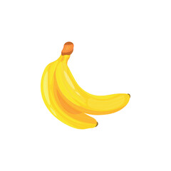 Sweet bananas on white background