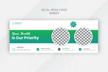 Medical healthcare facebook timeline cover and web banner template