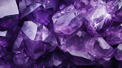 Top view of amethyst background and texture.