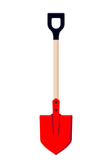 Fireman's shovel on white background