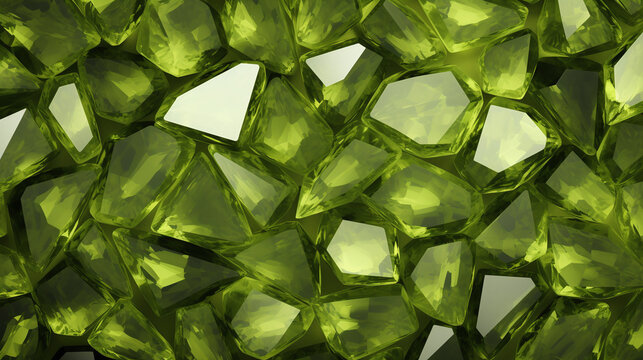 Top view of peridot background and texture.