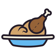 roast chicken icon