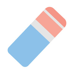 School eraser on white background